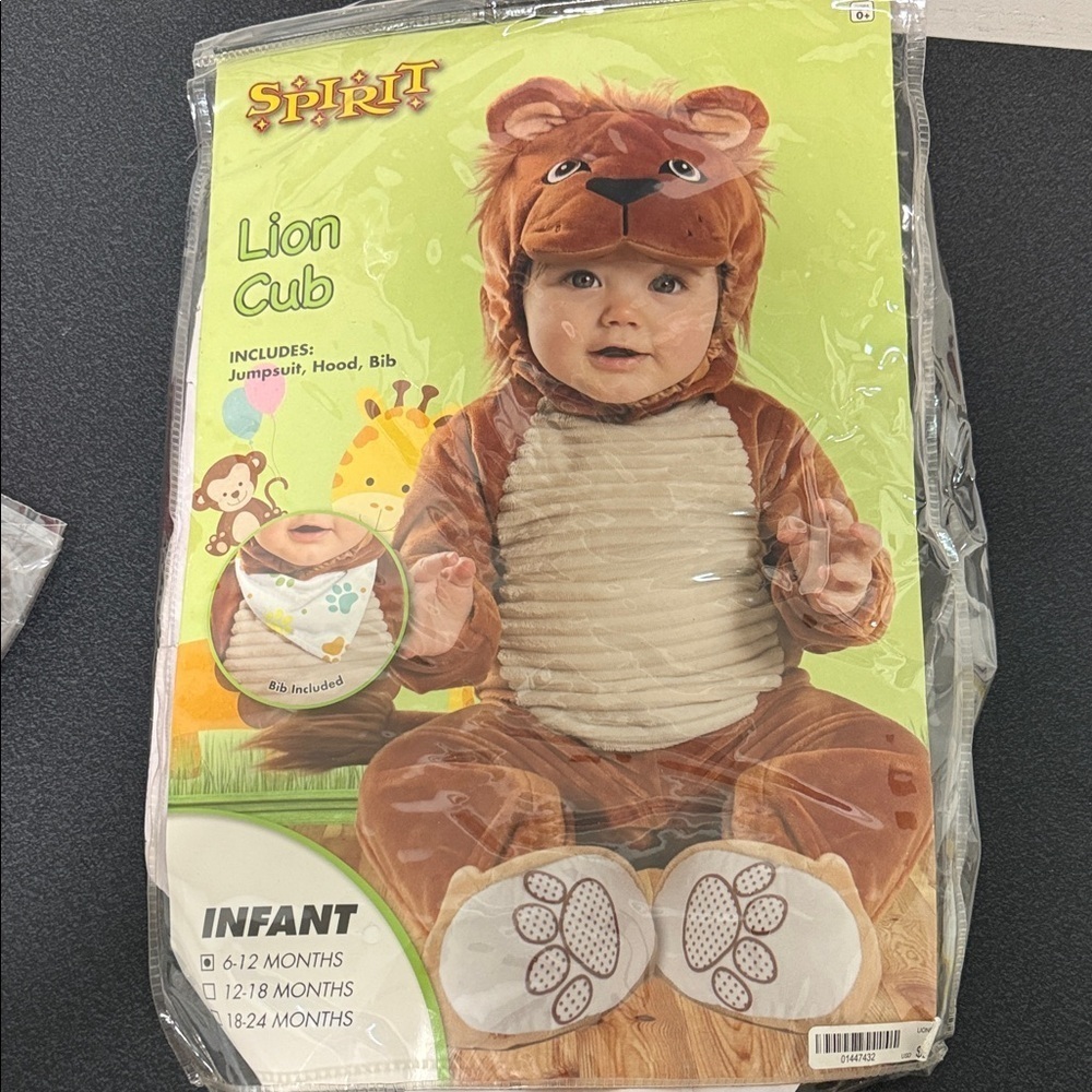 Spirit Infant Lion Costume with Brown and Cream Colors